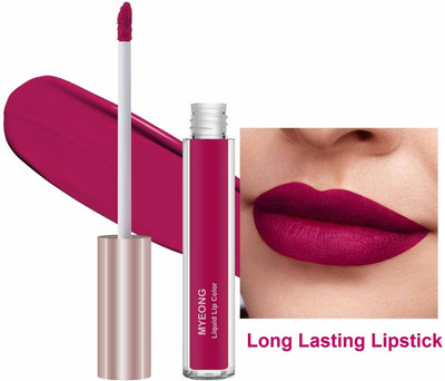 MYEONG Matte Liquid Lip Fuschia Fun Color Smudgeproof & Lasts For 24 Hrs Lipstick(Fuschia Fun, 7 g)