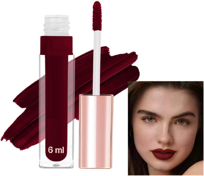 AFARAXIA New Smudge Proof & Kiss Proof Dark Maroon Matte Me Lipstick(maroon, 6 ml)