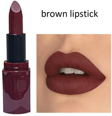 Luipui best trending dark brown crayon matte finish lipstick pack of 1(brown, 6 g)