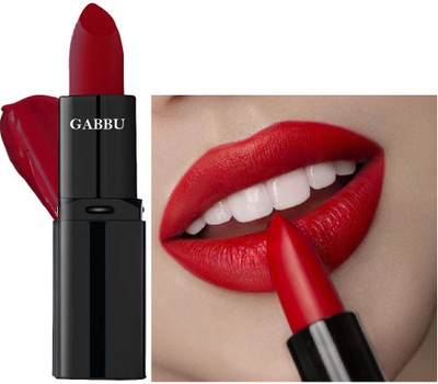 GABBU Lipstick | Highly Pigmented | Long Lasting(RED, 3.5 g)