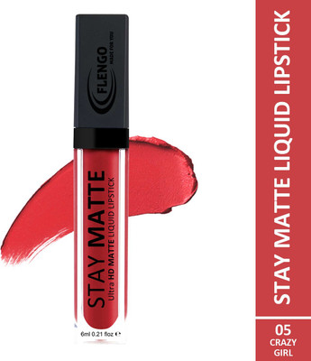 FLENGO Sensational Liquid Matte HD Lipstick Shade-05(Shade-5, 6 ml)