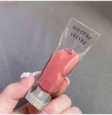 THTC LIGHT PEACH Ice Cube Matte Lipstick Velvet Transparent Lip Glaze Pigment(LIGHT PEACH, 4 g)