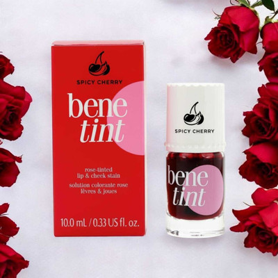 SPICY CHERRY bene tint rose tinted and lip stain highlighter 7(Peppy Red, 12.5 ml)