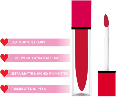 THTC Matte Liquid Lipcolour - Liquid Matte Lipstick 002(Semi Red, 8 ml)