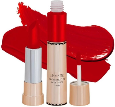 Jiwoo Matte 2 IN 1 Long Lasting Matte & Glossy Lipstick(red, 7.5 g)