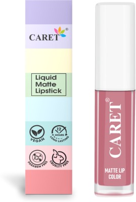 Caret Liquid Matte Lipstick | Long Lasting & Transfer Proof ( Rosy Pink Shade )(Peach, 2 ml)