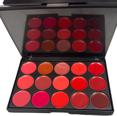 Vyomiris Lip Palette With 15 Pigmented Colors |Creamy Matte Finish(Multicolur, 30 g)