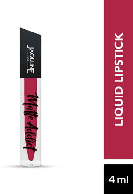 Jaquline USA Matte Addict Matte Liquid Lipstick Goddess 08 | Transfer Proof  (Maroon, 4 Ml) For Rs. 124 @ 75 %