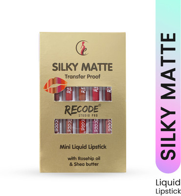 recode Silky Matte Mini Liquid Lipsticks - 12.50 ml (1.25ml x 10) Set of 10(Multicolor, 12.5 ml)