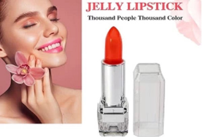 HUZURLU Transparent Color Change Jelly Moisturizing Lipstick(orange, 3.6 g)