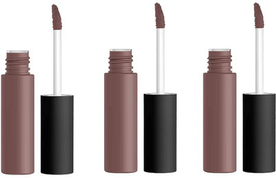 Luipui Premium Air Matte Color Liquid Lipstick / Lightweight,Waterproof (Sets 3)(LIGHT BROWN, 18 ml)