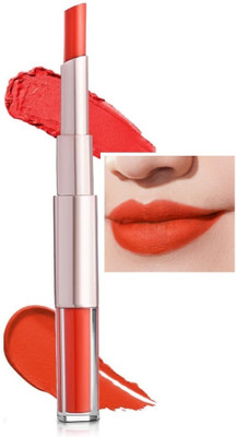 DARVING 2in1 Dual Shade Matte Lipstick liquid &(orange, 12 ml)