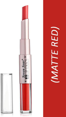 Seven Seas 2in1 Lipstick-Long-Lasting Moisturizing Lip Color for Natural & Bold Looks(matter red, 3 ml)