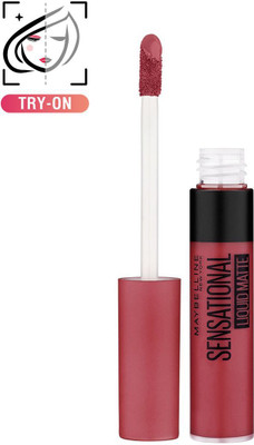 MAYBELLINE NEW YORK Sensational Liquid Matte Lipstick | Non-Sticky and Non-Drying | Matte Finish(22 Peach Addict, 7 ml)