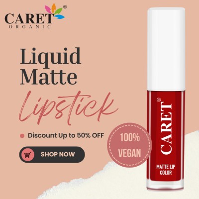 Caret Non-Transfer Liquid Matte Lipstick | 12-hrs Long Stay(Red, 2 ml)