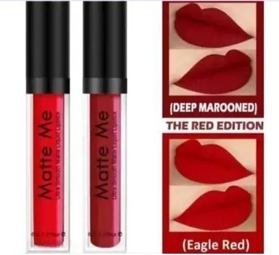 Zailie Long lasting Liquid Lipstick Combo Set Of 2 pc(Multicolor, 12 ml)
