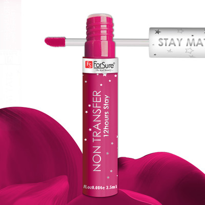 ForSure Waterproof Liquid Star Matte Lipstick Non Transfer Smudge Proof Upto 12 HrsStay(Fuchsia Pink, 2.5 ml)