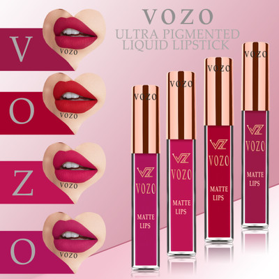 VOZO Stay-All-Day Matte Liquid Lipstick - Waterproof & Fade-Resistant-VZN-150(Multicolor, 16 ml)