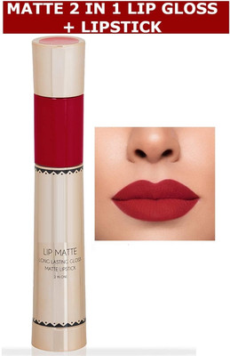 Arcanuy Dual red 2 in 1 liquid Liquid Matte Lipstick(RED, 8 ml)
