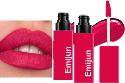 Emijun Long Lasting, Non Transfer Liquid Lipstick Combo for Women(Secret Red, 8.4 ml)