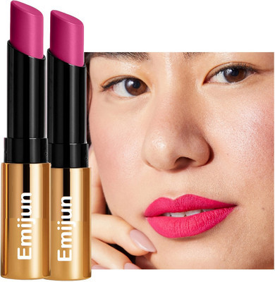 Emijun Matte Creamy Lipstick Combo | Non-drying, Highly pigmented Lipstick(Hot Pink, 7 g)