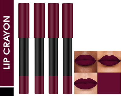 Luipui TRENDING LONG LASTING, WATERPROOF & QUICK DRY LIPSTICK FOR BOLD LOOK PACK OF 4(MURPHY WINE - 15, 16 g)