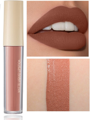 Vyomiris Matte liquid Long-Lasting Wear Non-Stick Liquid Lipstick(BROWN, 4.5 ml)