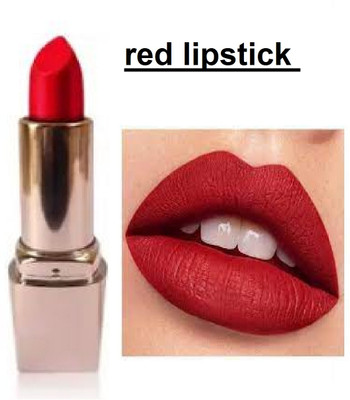 Luipui red matte look lipstick pack of 1 waterproof and amazing(red, 6 g)