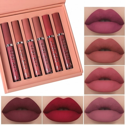 kHUDAt Liquid to Matte Lip Color 6 Tones Fast Drying(maroon, 5.69999999999999 g)