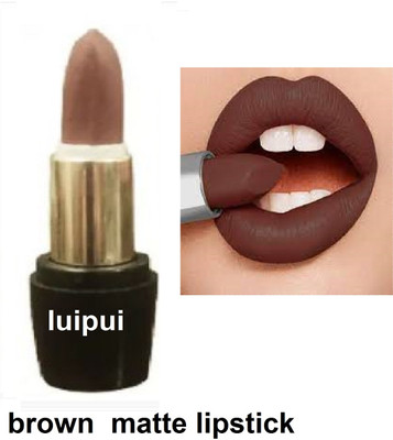 Luipui good color brown lipstick in matte pack of 1(brown, 6 g)