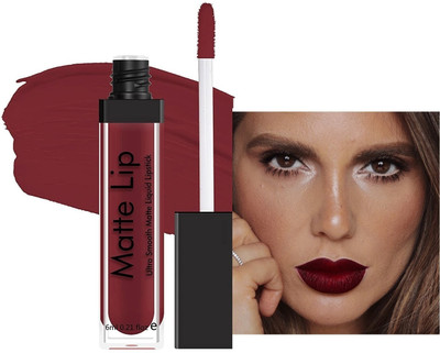 Wonholli Highly Pigmented Transferproof & Smudge Proof Lipstick(Maroon, 6 ml)
