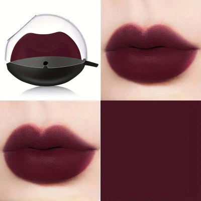 WOONGMI Waterproof Non transfer Apple shape lipsticks(Marron, 3 g)
