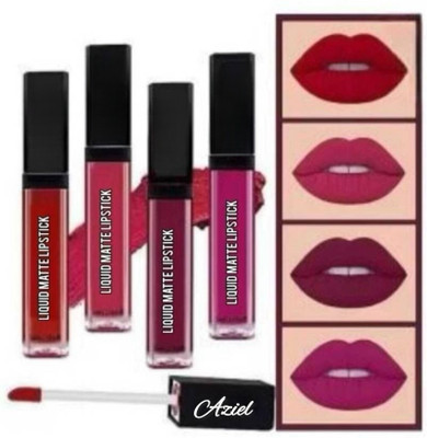 bluset 4 in 1 Red Edition Matte Liquid Lipstick Set(MULTICOLOR, 16 ml)