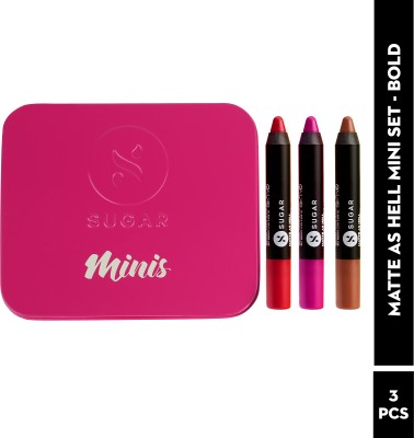 SUGAR Cosmetics Matte As Hell Mini Sets - Bold(Multi, 2.5 g)