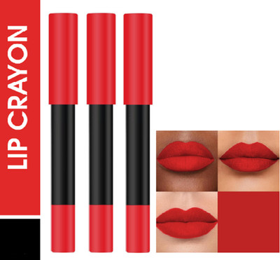 Luipui MATTE CRUSH SUPER STAY LONG LASTING, FULL COVERAGE LIPSTICK PACK OF 3(PINK UP - 13, 12 g)