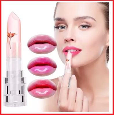 KAIASHA best Jelly Flower for women and men lip care long lasting and at any time use(pink, 15 g)