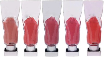 Latixmat 5 multi colour Colour Lipstick Velvet Transparent Lip Glaze Ice Cube Pigment(Multi color, 20 ml)