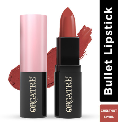 Orgatre Matte Lipstick Intense Colour Non-Transfer, Waterproof Bullet Lipstick for Women(Chestnut Swirl, 3.2 g)