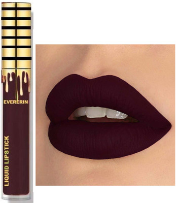 EVERERIN Highly Pigmented Long Lasting Non Transfer Matte Lipstick(Wine, 6 ml)