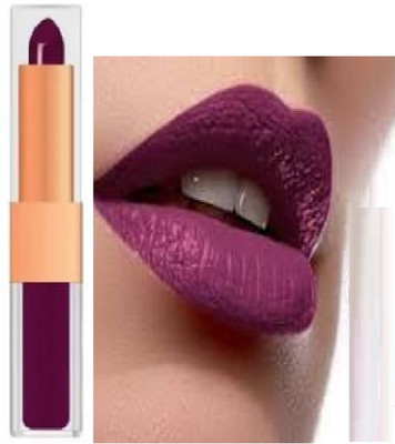 Luipui best long lasting purple matte 2 in 1 lipstick(`purple, 6 g)