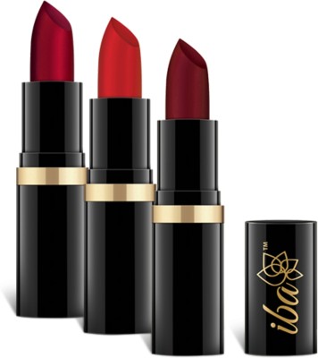 Iba Pure Lips Moisturizing Lipstick Combo(A65 Ruby Touch, A62 Pure Red, A72 Maroon Burst, 4 g)