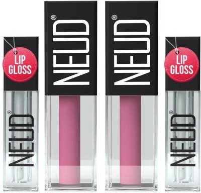 NEUD Matte Liquid Lipstick Supple Candy with Lip Gloss - 2 Packs(Supple Candy, 6 ml)