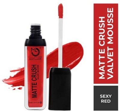 MATTLOOK Matte Crush Velvet Mousse Lipstick(03 sexy Red, 10 ml)