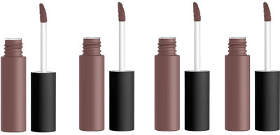 Luipui Premium Air Matte Color Liquid Lipstick / Lightweight,Waterproof (Sets 4(Light Brown, 24 ml)
