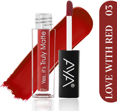 AYA Yes It's Truly Matte Liquid Lipstick,(03 Love With Red, 2.5 ml)