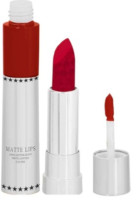 Latixmat 2 In 1 Dual Sided Lipstick(Cherry Red, 8 g)