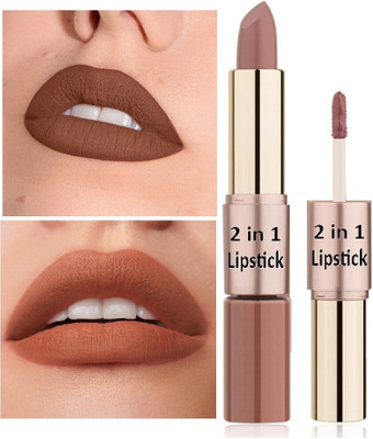 AEPRUY 2 in 1 Longlasting Waterproof & Ultra Smooth Liquid Matte Lipsick(BROWN, 10 ml)