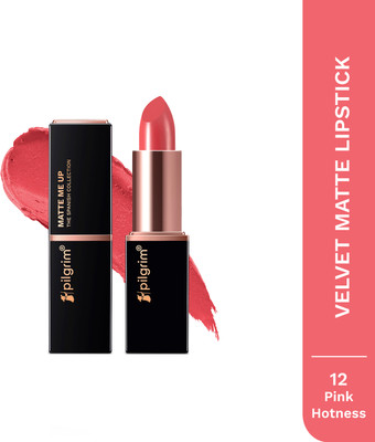 Pilgrim Matte Bullet Lipstick Intense Colour Transferproof & Smudgeproof(Pink Hotness -08, 4.2 g)