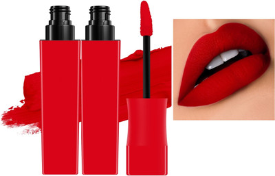 Latixmat Super Stay WaterProof Sensational Liquid Matte Red Lipstick Combo(Red, 15 ml)