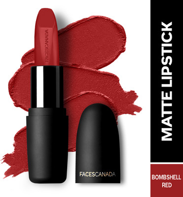 FACES CANADA Weightless Matte Hydrating Lipstick with Almond Oil(Red 09, 4.5 g)